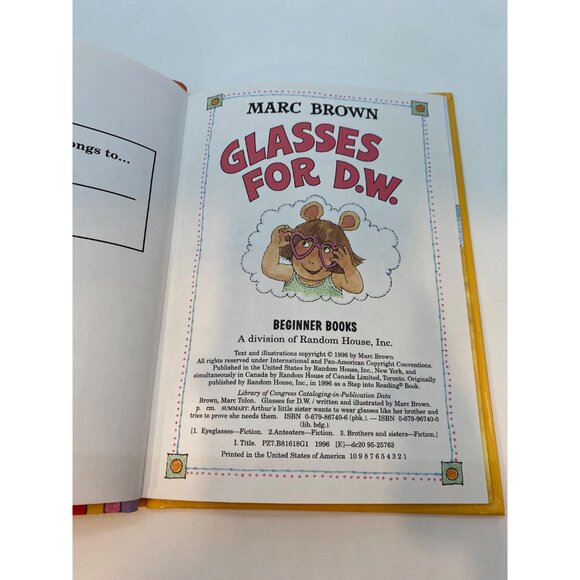 Vintage Dr. Seuss Glasses for D.W Children's Book by Marc Brown - Picture 4 of 5